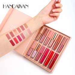 HANDAIYAN Lipstick Set 12 Pcs Liquid Luxury Lipgloss